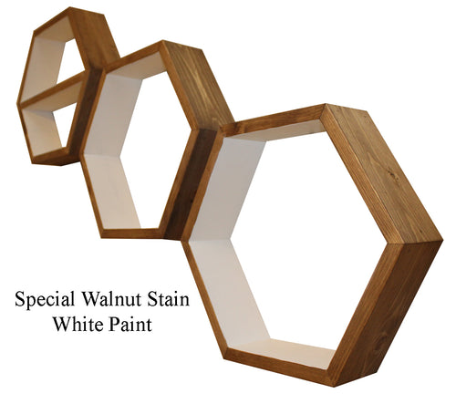 Hexagon Storage Shelves - Set of 3