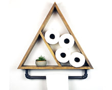 Bathroom Triangle Shelf with Industrial Towel Bar