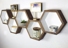 Hexagon Geometric Wall Shelves - Set of 5