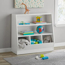 Kids Bin Storage and Two Shelf Bookcase