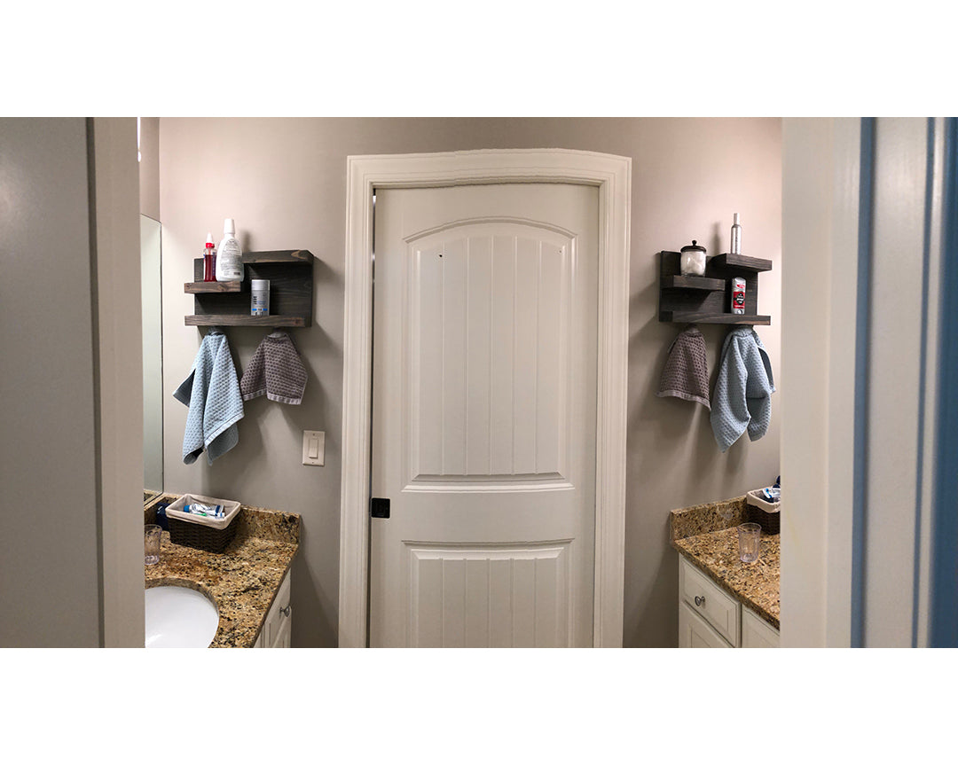 Bathroom Shelf Organizer with Modern Towel Bar – KBNDecor