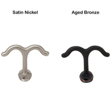 Ives Ceiling Hooks Aged Bronze Satin Nickel